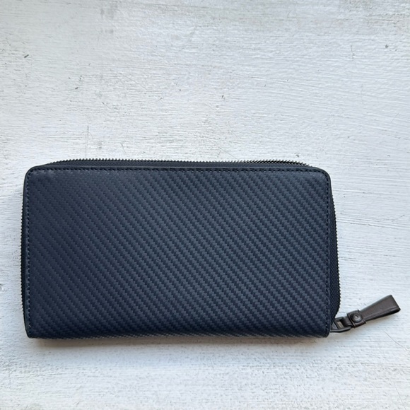Dunhill Long Wallet Organizer Black Mens Authentic NEW
